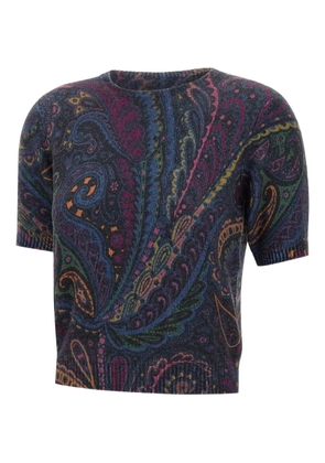 ETRO paisley-print short-sleeve top - Multicolour