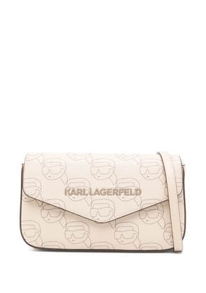 Karl Lagerfeld Ikon Monogram crossbody bag - Neutrals