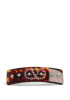 Valentino Garavani VLogo Signature hair clip - Brown