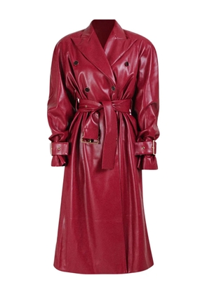 Rowen Rose double-breasted belted coat - Red