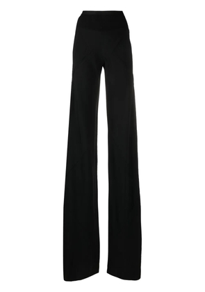 Rick Owens long-line ribbed trousers - Black