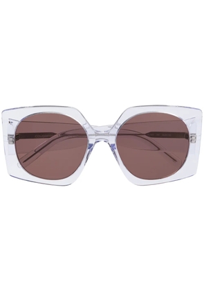Courrèges oversized geometric-frame sunglasses - Neutrals