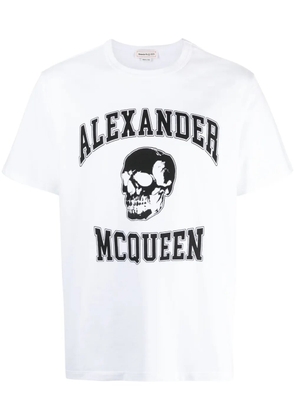 Alexander McQueen logo-print cotton T-shirt - White