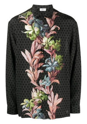 ETRO floral-print silk shirt - Green