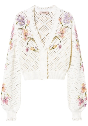 TWINSET floral-print cardigan - White