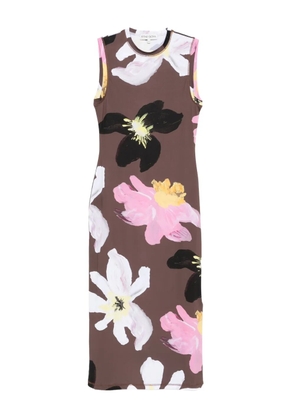 Stine Goya floral-print sleeveless dress - Brown