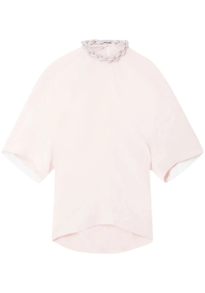 Stella McCartney Falabella crystal-embellished blouse - Neutrals