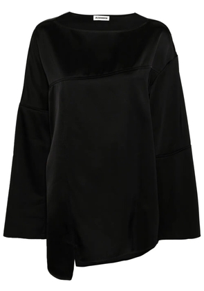 Jil Sander long-sleeve panelled shirt - Black