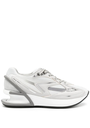 FENDI First 1 leather-paneling low-top sneakers - White