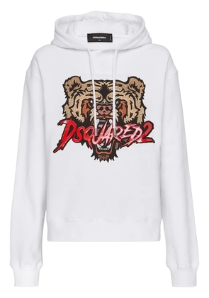 DSQUARED2 Bear hoodie - White