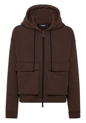 DSQUARED2 Icon zip-up hoodie - Brown