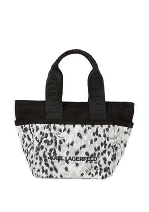 Karl Lagerfeld small K/Essential multipocket shopper tote bag - Black