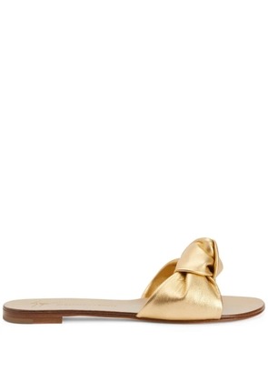 Giuseppe Zanotti Aycha knot flat sandals - Gold