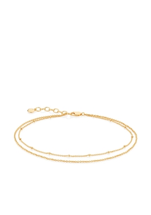 Monica Vinader double-chain adjustable anklet - Gold