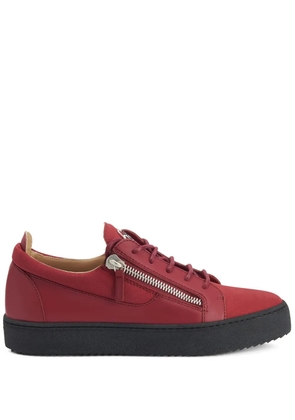 Giuseppe Zanotti Frankie double-zip low-top sneakers - Red