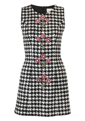 Carolina Herrera houndstooth-pattern mini dress - White