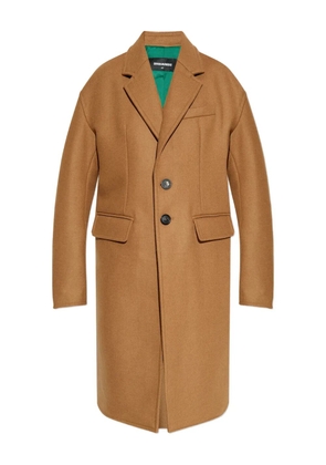 DSQUARED2 button-fastening wool-blend coat - Neutrals