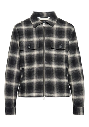 AllSaints Bayo plaid zip-up overshirt - Black