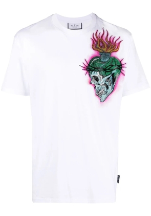 Philipp Plein tattoo-print detail T-shirt - White