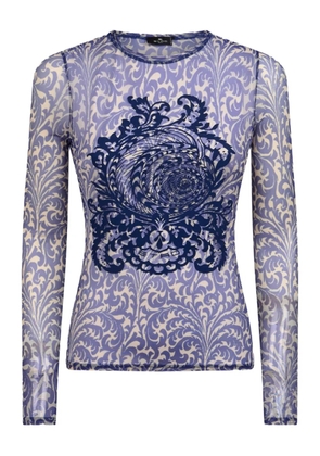 ETRO tulle t-shirt - Blue