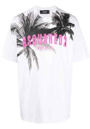 DSQUARED2 graphic-print logo T-shirt - White