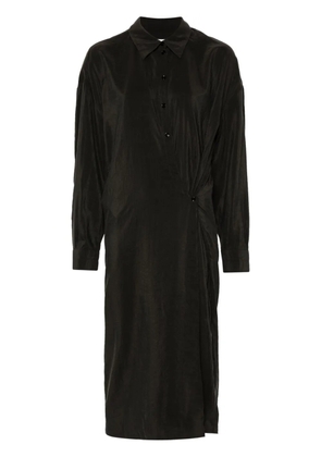 LEMAIRE twisted straight-collar dress - Black