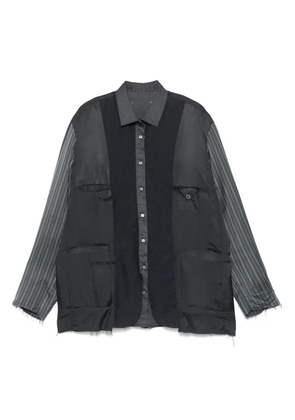 Maison Margiela contrast-sleeves jacket - Blue