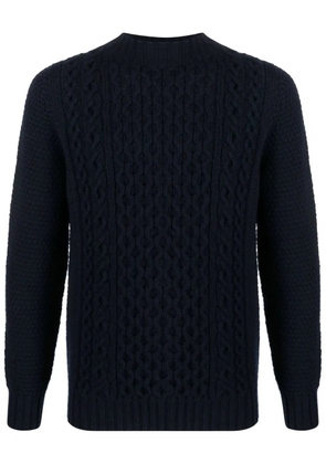 Drumohr cable-knit crew-neck jumper - Blue