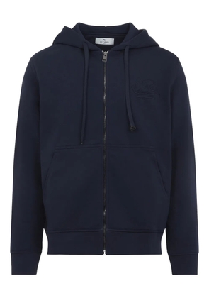 ETRO Pegaso-motif hoodie - Blue