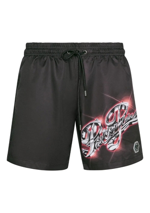 Philipp Plein printed swim shorts - Black