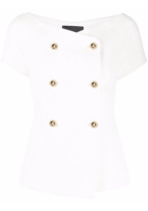 Philipp Plein double-breasted short-sleeve blazer - White