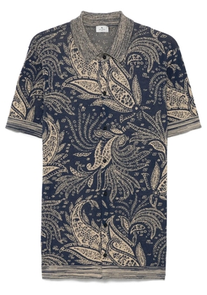 ETRO paisley-jacquard shirt - Blue