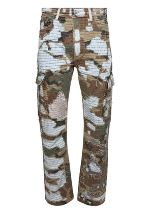 AMIRI Camo Boro Repair straight jeans - Blue