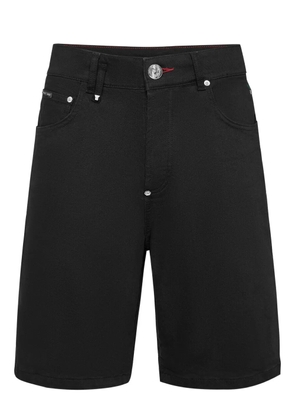 Philipp Plein Formentera Skull denim shorts - Black