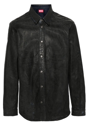 Diesel cracked press-stud shirt - Black