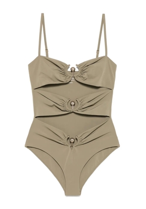 Christopher Esber Pierced Orbit swimsuit - Green