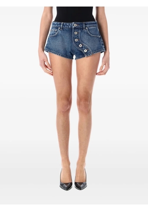 Jean Paul Gaultier button-detail mini shorts - Blue