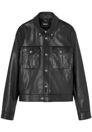 Versace leather blouson jacket - Black