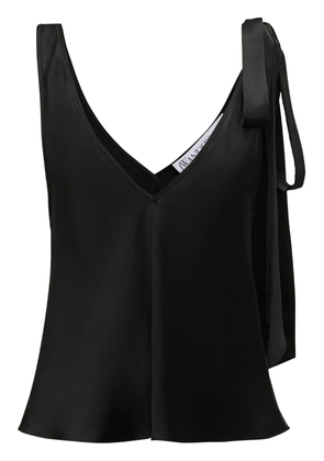 JW Anderson tie-shoulder silk vest top - Black