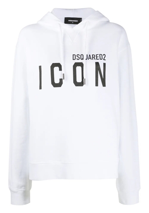 DSQUARED2 Icon-print hooded sweatshirt - White