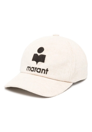 ISABEL MARANT Tyron logo-embroidered corduroy cap - Neutrals
