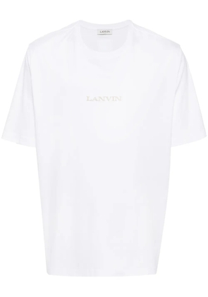 Lanvin logo-embroidered cotton T-shirt - White