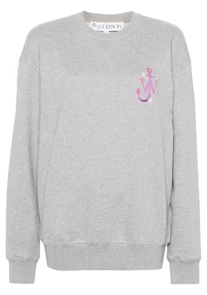 JW Anderson embroidered-logo cotton sweatshirt - Grey