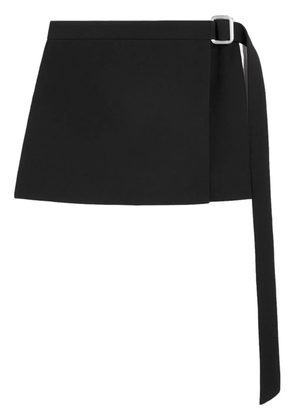 AMI Paris wrap virgin wool miniskirt - Black