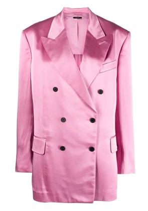 TOM FORD double-breasted long-sleeve blazer - Pink