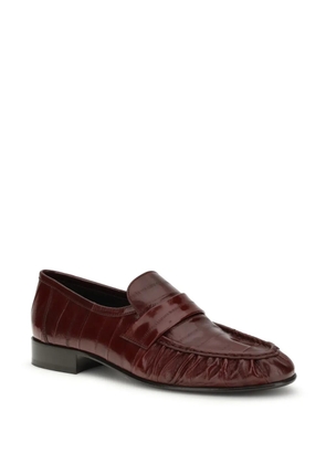 The Row Soft penny leather loafers - Brown