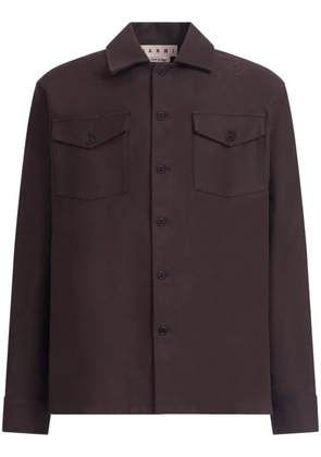 Marni twill shirt - Brown