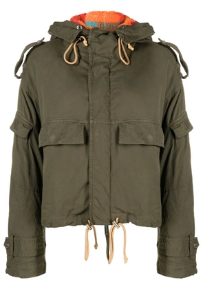 DSQUARED2 fleece-lined hooded jacket - Green