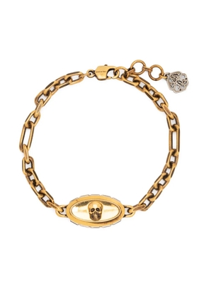 Alexander McQueen skull-detail chain-link bracelet - Gold