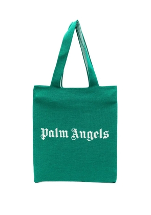Palm Angels logo-print tote bag - Green